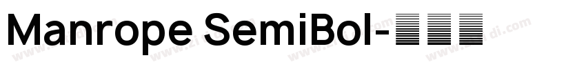 Manrope SemiBol字体转换